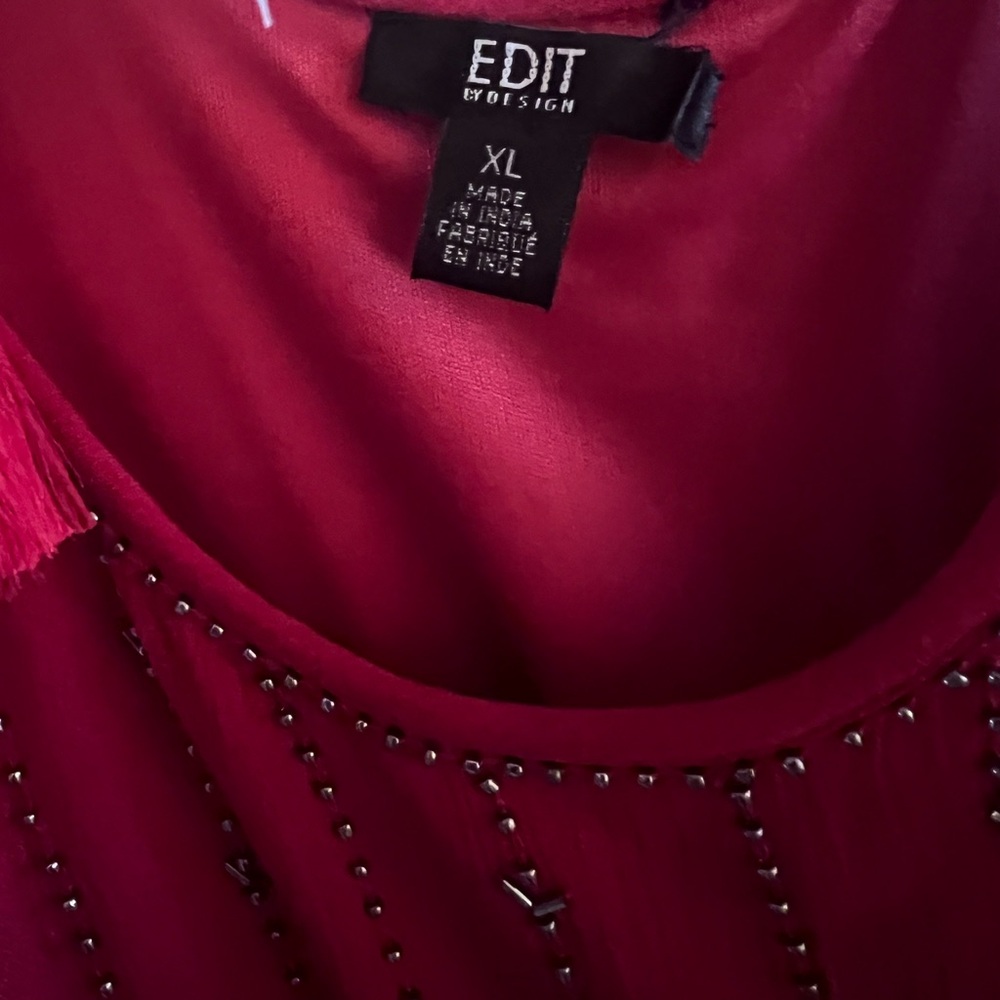 Edit by Design Red Studded Top